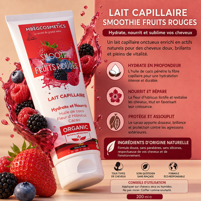 Lait  capillaire- Smoothie fruits rouges